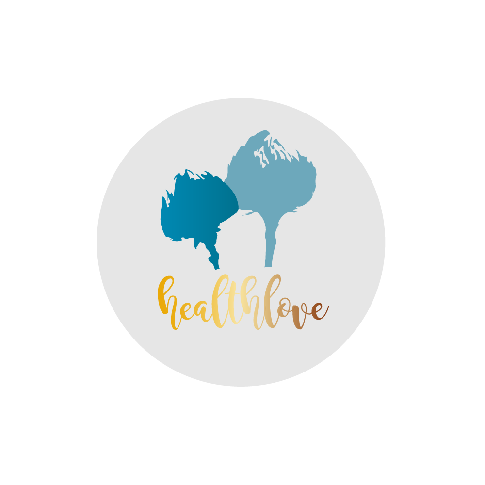 Logo Design Health Love Türkis Gold